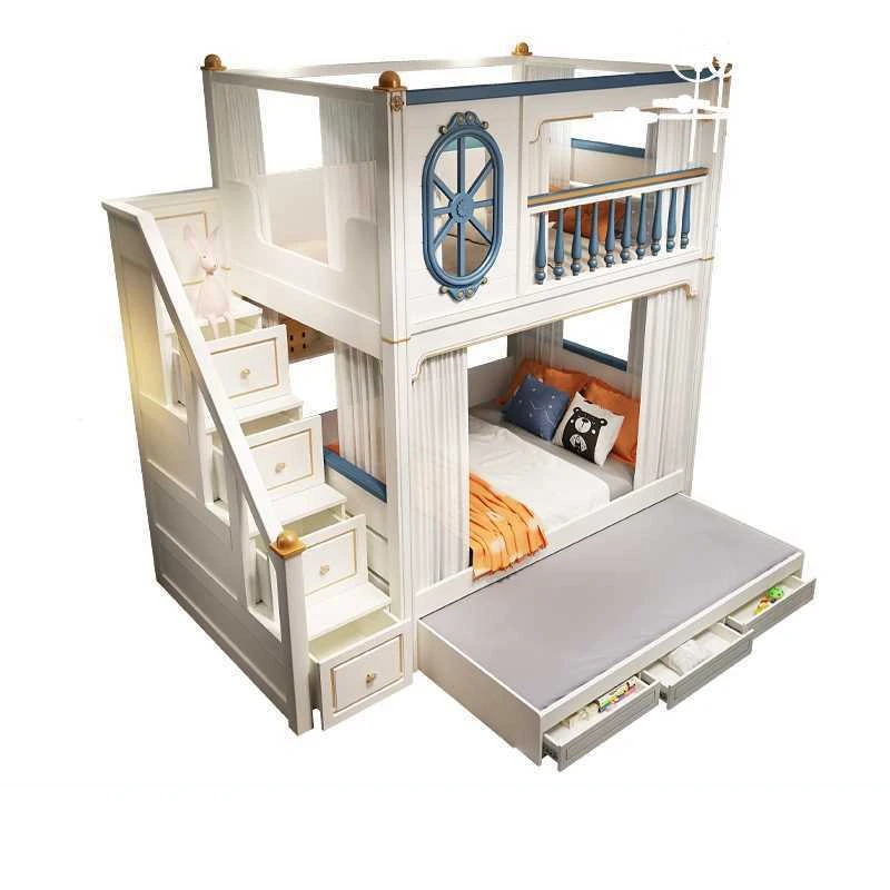 Bunk Bed With Stairs And Slide - -Für Luxus-Etagenbetten für Kinderzimmermöbel mit Rutsche