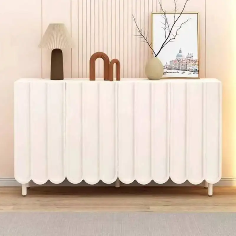 Shoe Rack Cabinet Narrow Entryway - Weißer, minimalistischer Schuhschrank im italienischen Stil,