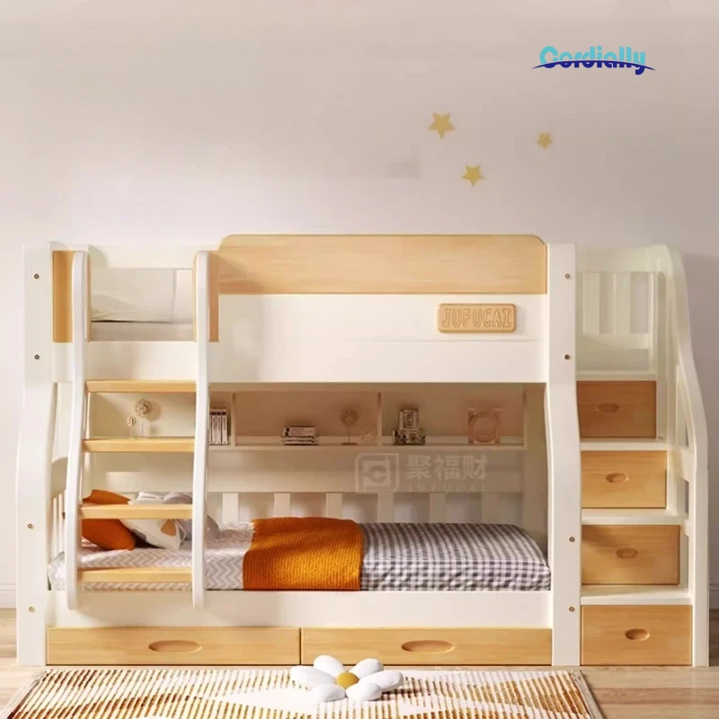 Loft-Doppelbett mit Treppenrah – King Size Bed Frame With Storage Drawers Bewertung und Preis