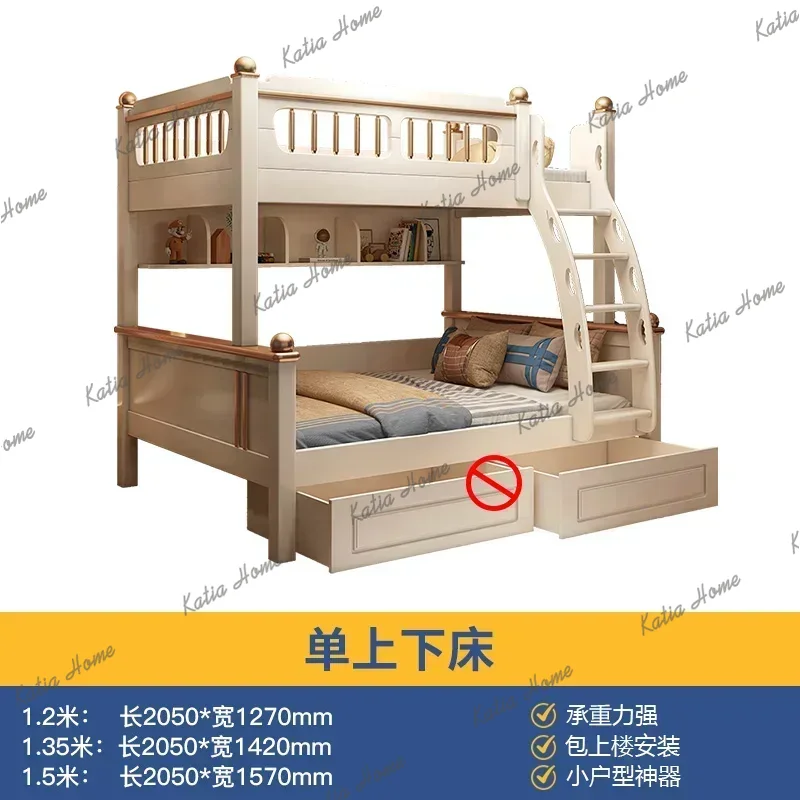 135x190cm Holz-Etagenbett mit  – King Size Bed Frame With Storage Drawers Bewertung und Preis