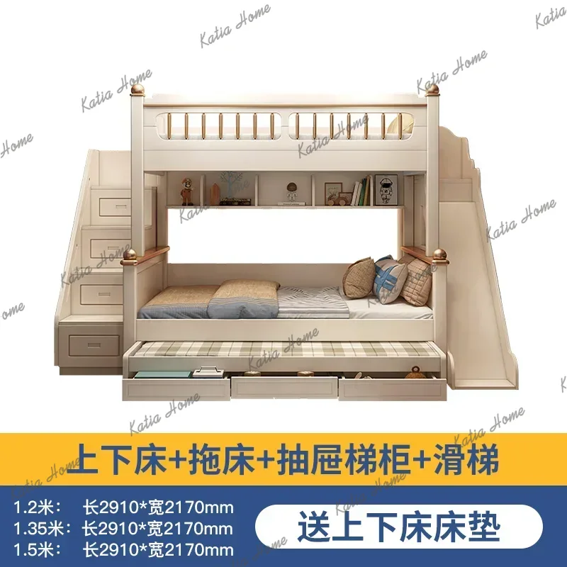 135x190cm Holz-Etagenbett mit  – King Size Bed Frame With Storage Drawers Bewertung und Preis