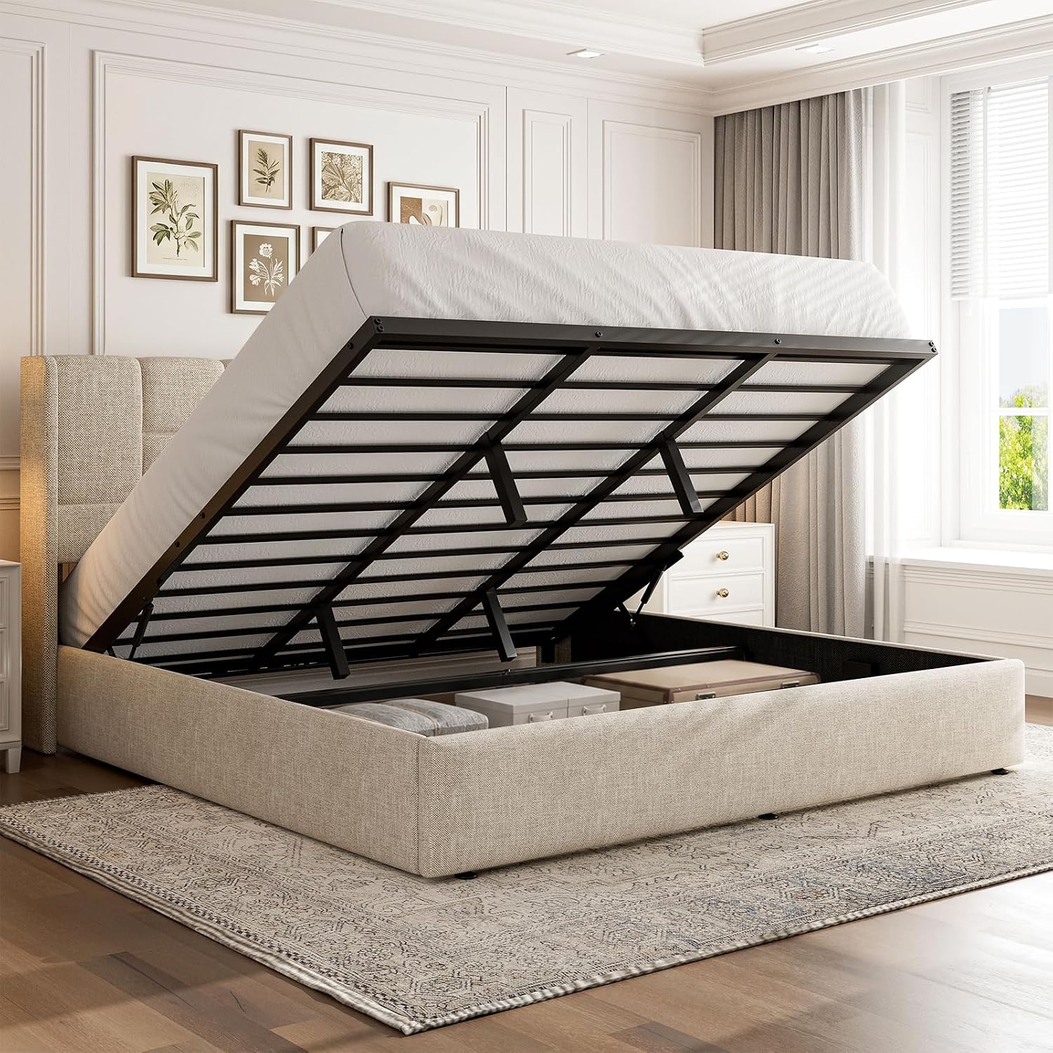 Kingsize-Bettgestell mit hydra – Gas Lift Storage Bed Hydraulic Bewertung und Preis