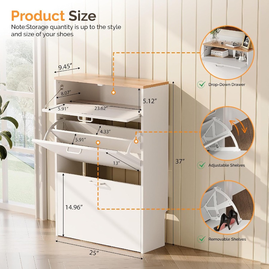 Schuhschrank zur Aufbewahrung  – Shoe Rack Cabinet Narrow Entryway Bewertung und Preis