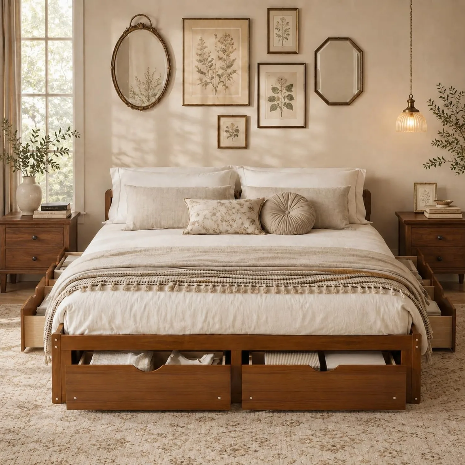 Minimalistisches Bettgestell a – King Size Bed Frame With Storage Drawers Bewertung und Preis