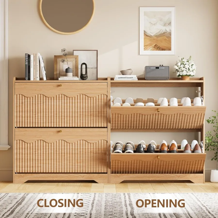 Schuhschrank mit modernen, gew – Shoe Rack Cabinet Narrow Entryway Bewertung und Preis